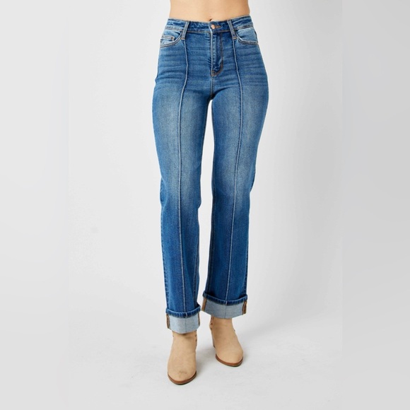 Judy Blue Full Size High Waist Straight Cargo Jeans
